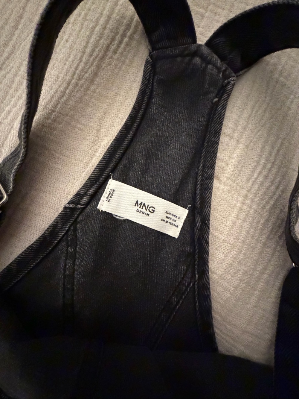 MANGO Black Denim Overalls - Picture 4 of 4